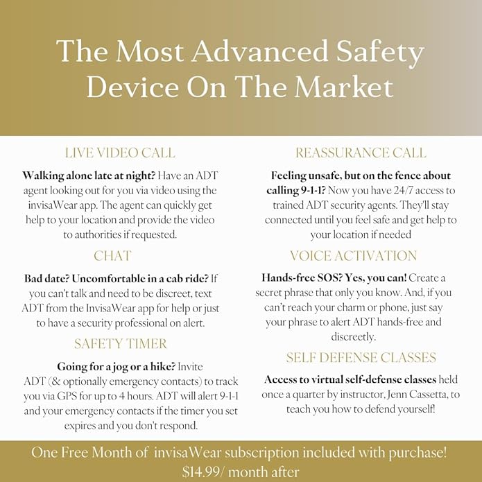 invisawear Smart Jewelry - Personal Safety Device - Necklace