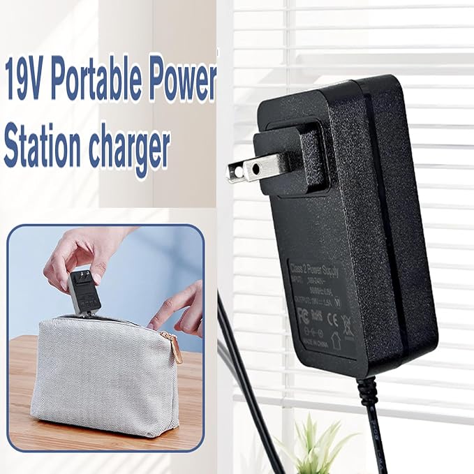 19V 2A AC/DC Adapter Power Cord Power Supply Plug for MKS-1902000H, MM271W, MM371W, MM571W, MM572W Transformer,Compatible with Mighty Mule RP1010 Power Supply Wall Adapter Charger