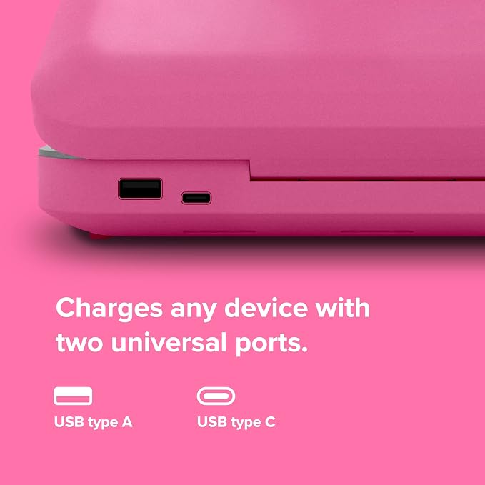 PhoneSoap 3 UV Cell Phone Sanitizer and Dual Universal Cell Phone Charger | Patented and Clinically Proven UV Light Sanitizer | Cleans and Charges All Phones - Orchid