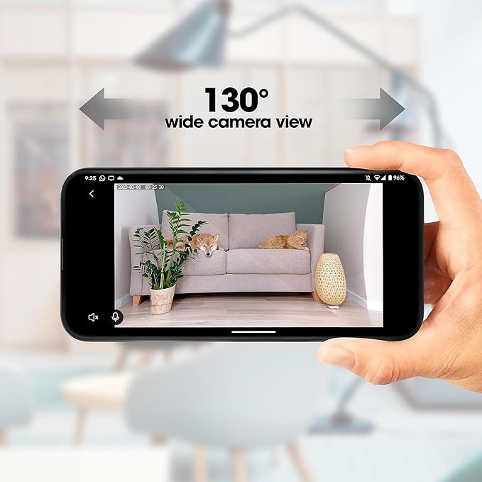 Closer Pets TreatView Pet Indoor Security Camera with Phone App (iOS/Android Compatible), with Night Vision and Built-in Treat Dispenser