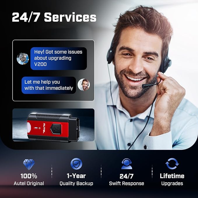 Autel MaxiVCI V200 VCI200 Wireless Dongle: 2026 VCI 200 OBD2 Connector 2.0 of VCI100 V100 Adapter Car Communication Interface for MaxiSys MS906 Pro MS906 Pro-TS S906 MAX KM100 BT608 BT609 ITS600 etc.
