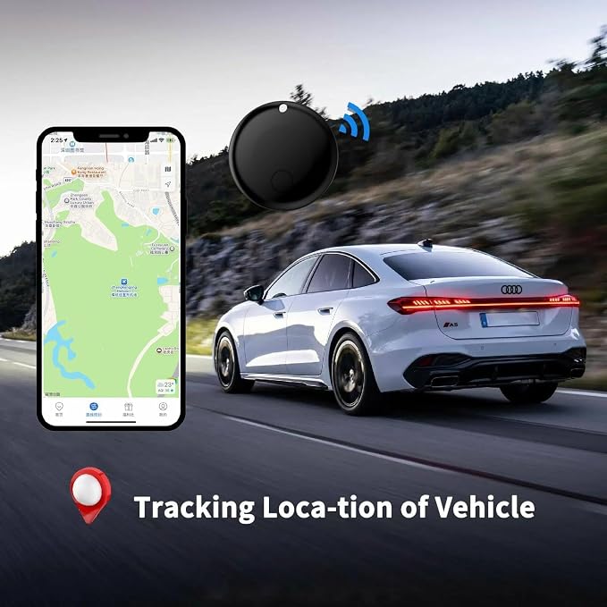 GPS Tracker for Vehicles,Magnetic Waterproof Car Tracker, No Monthly fees, Mini Portable GPS Tracker for Cars, Trucks, Motorcycle, Anti-Theft（Android Only）