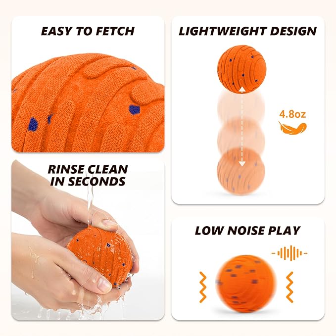 Remote Control Dog Toy Ball, Interactive Self Bouncing E-TPU Ball with 3 Modes (Bounce/Roll), Rechargeable Auto Moving Toy for Small Medium Large Dogs, Keeps Them Busy, ORG&BLU