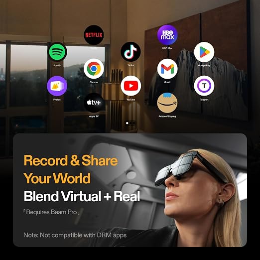 XREAL Eye, Pairing with XREAL One Series, Experience Native 6DoF Spatial Anchor, Record and Share & Blend Real + Virtual Worlds, Instant Photo & Video Capture, 12MP RGB Camera