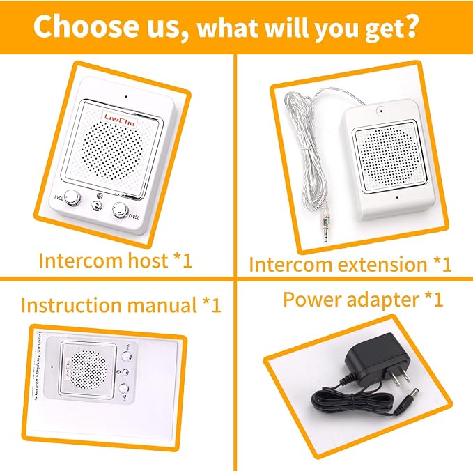 Window Speaker Intercom System,Wired Dual-Way Window Counter Intercom, High Power Speaker for Store,Business,Catering.