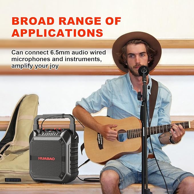 Karaoke Machine, Portable Bluetooth Speaker with Wireless Microphone for Adults & Kids, PA System with Remote Control Supports TF Card/USB/FM/AUX for Home Party, Indoor and Outdoor