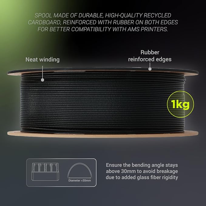 Polymaker Fiberon Blue PET-GF15 3D Printer Filament 1.75mm 1KG, 15% Glass Fiber Reinforced, High Strength & Heat Resistance, Ideal for Automotive, Industrial & Functional Parts, AMS Compatible