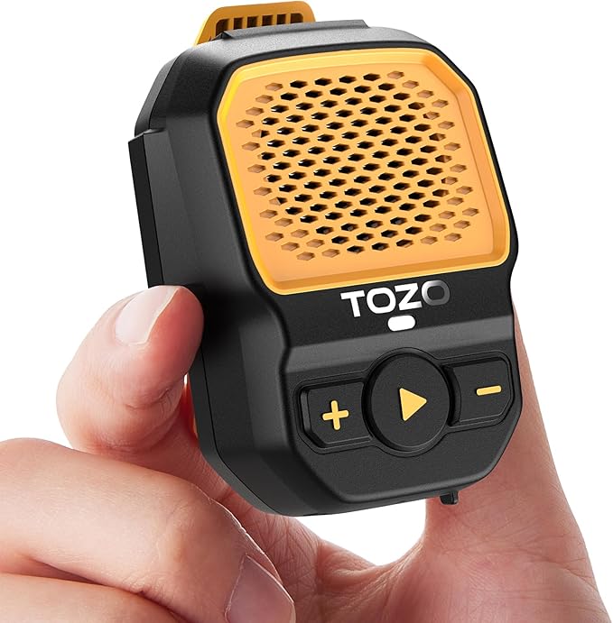 TOZO PM1 AI Smart Speaker with AI Assistants, Wearable Speaker for Hands-Free, 20 Hour Playtime Clip-On Wireless Portable Bluetooth Speaker Built-in Mic, Mini Gifts for Working, Sports