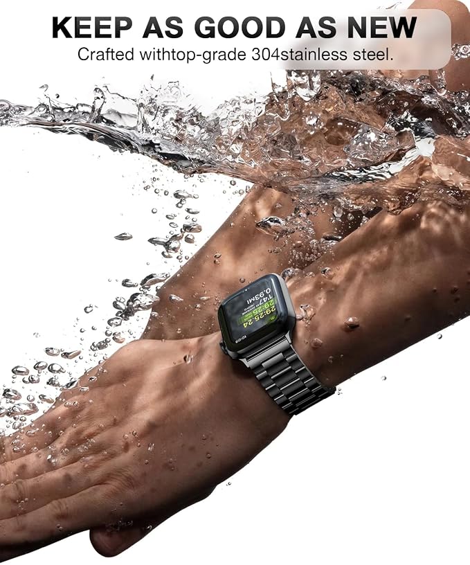 EPULY Metal Band Compatible with Apple Watch Bands for Men 42mm 41mm 40mm 38mm, Business Stainless Steel Strap for iWatch Series 11 10 9 8 7 6 5 4 3 2 1, SE3 2 1, Ultra3 2 1, No Tools Required