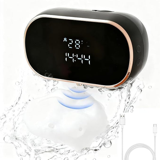 1 Automatic Soap Dispenser, Motion Sensor, 3 Gears Adjustment, IPX5, Wall Mount, Rechargeable Battery, Touchless Dispenser for Bathroom and Kitchen