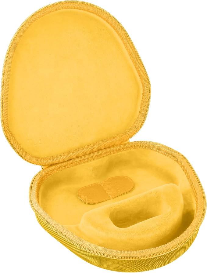 co2CREA Hard Case with Sleep Mode Replacement for Apple AirPods Max 2 / AirPods Max Wireless Over-Ear Headphones (Yellow Case)