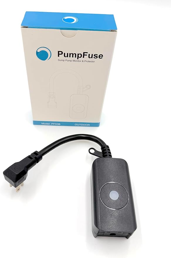 Sump Pump Monitor & Alarm (Outdoor) – Prevent Flooding with Dry Run, Overload and Power Outage Alerts – No Water Level Sensors Needed, Smart Wi-Fi Energy Monitoring Plug