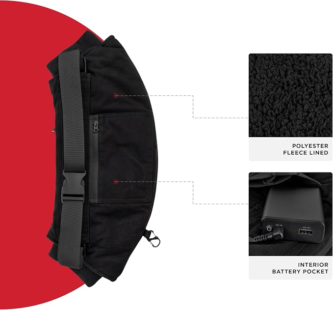 Radians RHG-A900 Wind Resistant Cold Weather Heated Hand Warmer Kit with Battery - Black