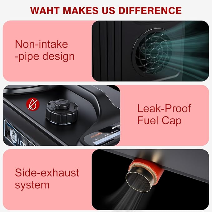 17050BTU Diesel Heater Complete Kit, 12V to 24V Wide Voltage LCD Remote with up to 8.2ft Air Duct, for Large Space Like RV, Workshop, Garage, Tent,Fast Installation (VH08 PRO)