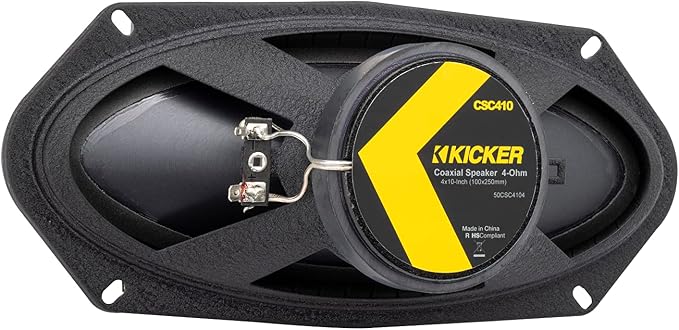 KICKER 50CSC4104-4x10 Drop-in Coaxial Speakers, Pair, 4-Ohm