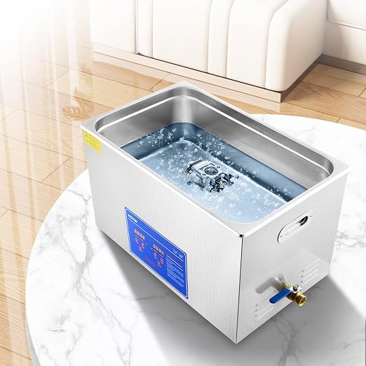 VEVOR Ultrasonic Professional Cleaner, 30 L Ultrasound Jewelry Cleaner with Digital Timer & Heater, Stainless Steel Industrial Sonic Cleaner 40kHz for Glasses, Watches, Rings, Small Parts