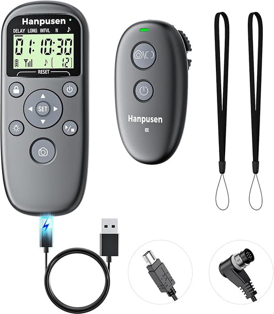 for Nikon Rechargeable Camera Remote Control with Timer Intervalometer, Wireless Shutter Release for P950,Z6 II, D6, D780, D750, Z5, Z7, Z7 II, Z9, Z8, Z6 III, P1100, P1000, Z7, Z6, D850, D5600, D7500