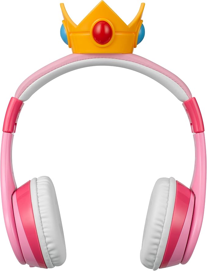 Princess Peach Bluetooth Headphones for Kids Wireless Headphones for School