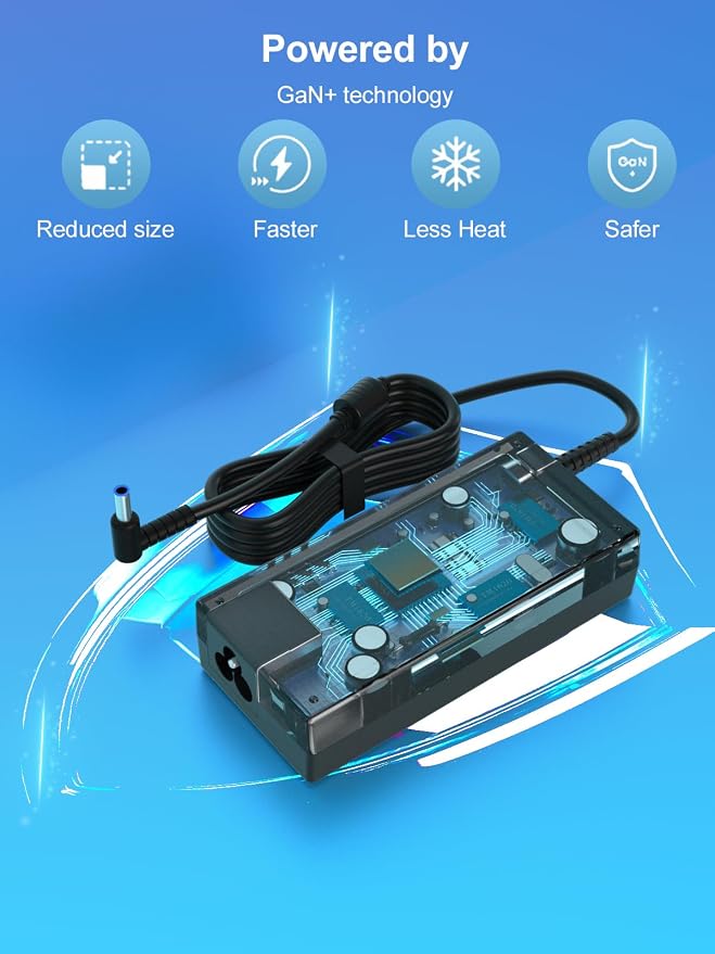 19.5V Power Cord Compatible with HP Monitor M27f M27fw m27fe M24fw M24f M27ha M27fwa M27fq M27fd M24fe m24fwa M22f 527sa 527sf 524sa 524sw 524sf 527sh Blue Tip Adapter