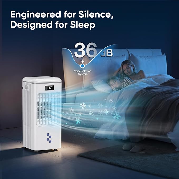 Portable Air Conditioners Fan, Windowless Evaporative Air Cooler 3 Modes & 3 Speeds, 12H Timer for Smart Auto-off, 2-Gals Tank for 20H Cooling,16FT Remote,No Hose Needed,38db Swamp Cooler