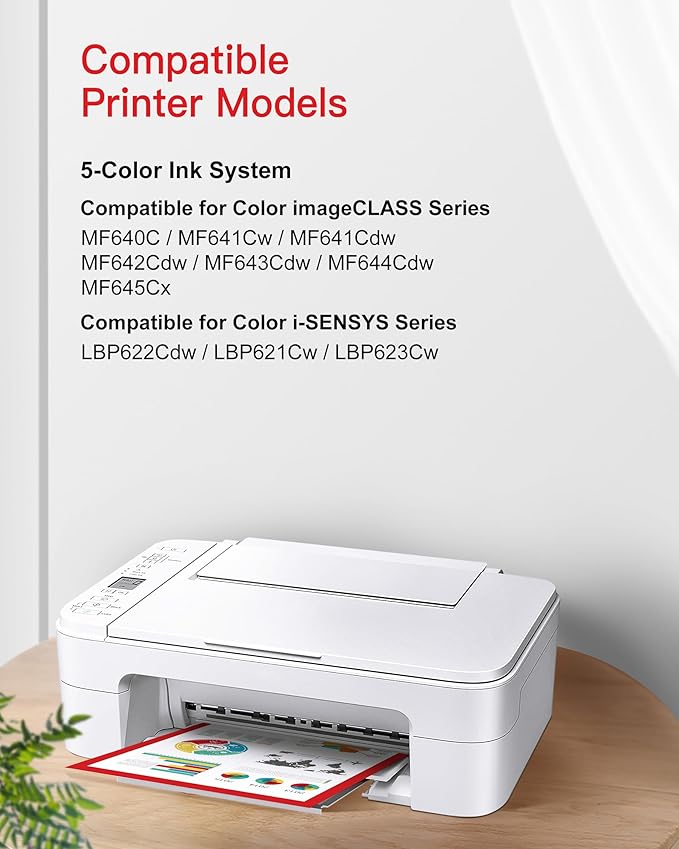 054H 054 Toner Replacement for Canon 054H 054 Toner Cartridge Set work with Canon MF642Cdw Toner Cartridges for Color imageCLASS MF644Cdw MF642cdw MF641Cw LBP622Cdw, 4 Pack CRG-054H Cartridge 054