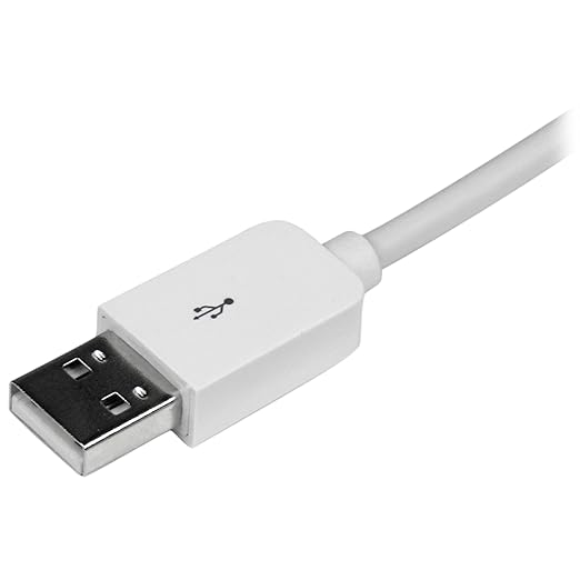 StarTech.com 3m (10ft) Long White Apple 8-pin Lightning Connector to USB Cable for iPhone / iPod / iPad - Charge and Sync Cable (USBLT3MW)