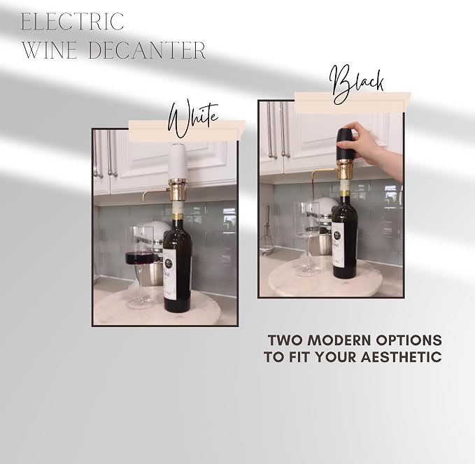 Sip & Shimmer Electric Wine Aerator, Modern Wine Aerator, Electric Wine Dispenser, Gold Wine Pourer, Wine Pump, Automatic Wine Pourer, Re-chargeable, Wine Gifts, Valentines Day Gift for Her
