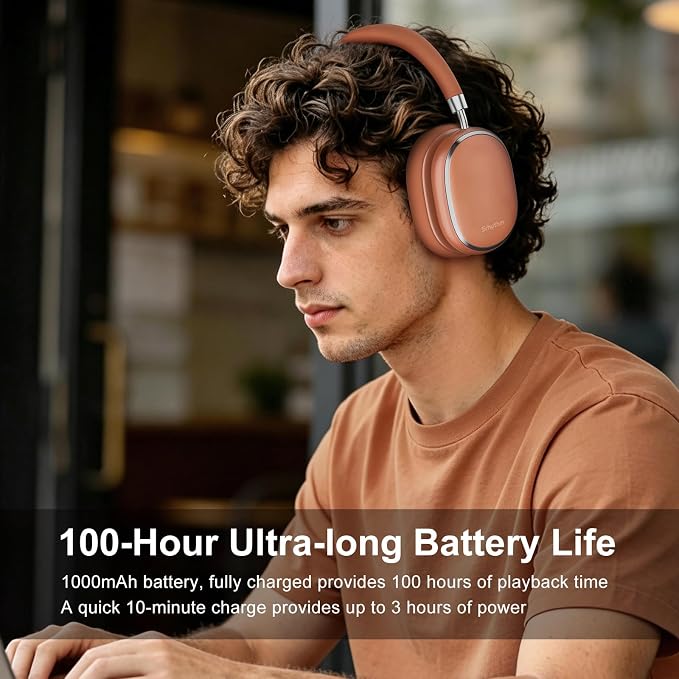Srhythm NiceComfort 95 Adaptive Noise Cancelling Headphones Wireless | Bluetooth with Spatial Audio,Transparency,ENC,HD Sound,Low Latency for Gaming,Slim Headphones Lightweight