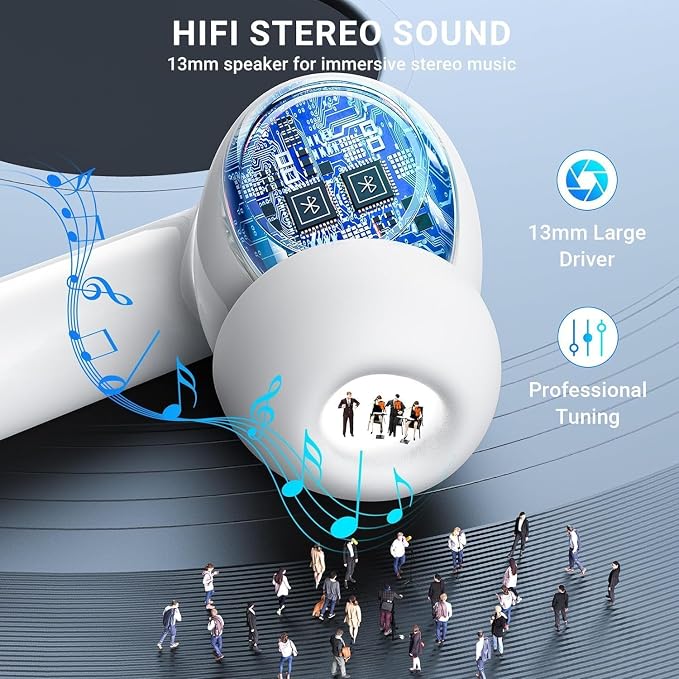 Wireless Ear Buds (2nd Generation), Bluetooth Headphones with Charging Case Included, Over 30 Hours of Battery Life, Effortless Setup for iOS/Android