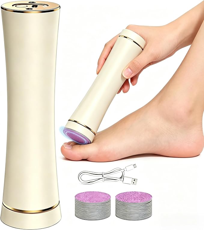Electric Callus Remover for Feet, Rechargeable Foot File Dry Skin | 2000mAh Battery, IPX7 Waterproof foot shaver, 20 Diamond Rollers, Heel Scraper for Cracked Heels Home Pedicure