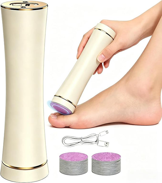 Electric Callus Remover for Feet, Rechargeable Foot File Dry Skin | 2000mAh Battery, IPX7 Waterproof foot shaver, 20 Diamond Rollers, Heel Scraper for Cracked Heels Home Pedicure