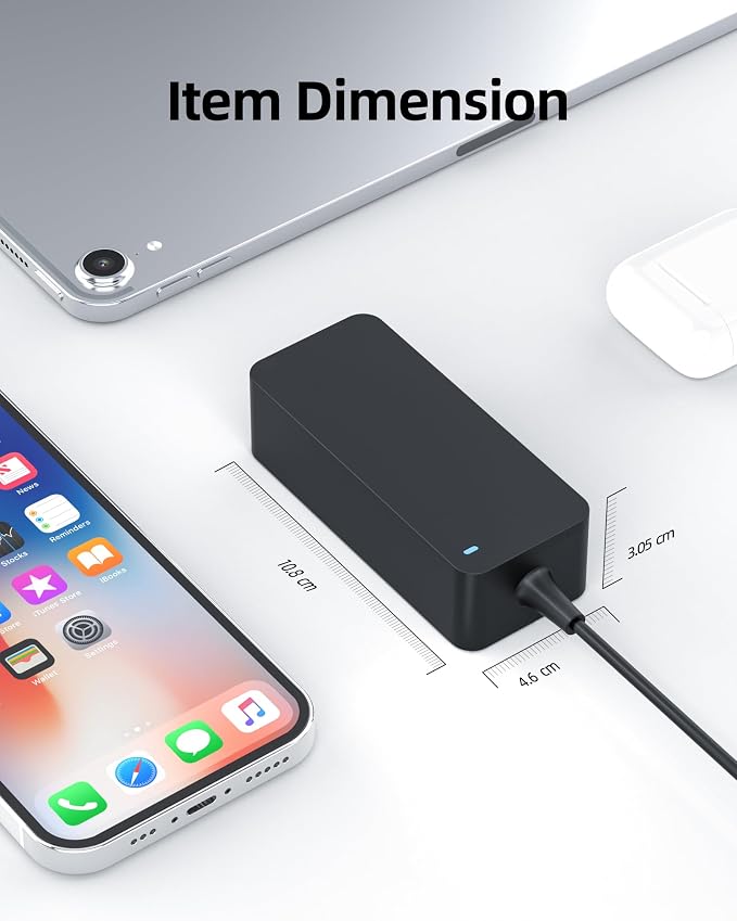 Superer 19V Charger Fit for Anker Nebula Mars, Mars Lite, II, II Pro, Nebula Vega, Solar, for XGIMI Elfin Flip, Z6 Polar, Mogo Series, Mogo Pro, MogoPro+, Vibe One Portable Projector AC Adapter Power