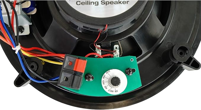 Rockville Pair CC80T Black 8" 70V Commercial Ceiling Speakers | Selectable 20w, 15w, 10w, 5w, 2.5w, 70V Taps, 50W 8-Ohm Mode, Swivel Tweeter, Paintable Flush Grilles for Restaurant