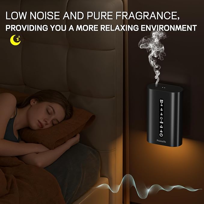 2026 Upgrade Smart Plug in Diffuser, Waterless Scent Diffusers for Home Cover Up to 800 Sq. Ft with 3 Mist Levels & Timers, Waterless Essential Oil Diffuser with RGB Lighting for Home, Office