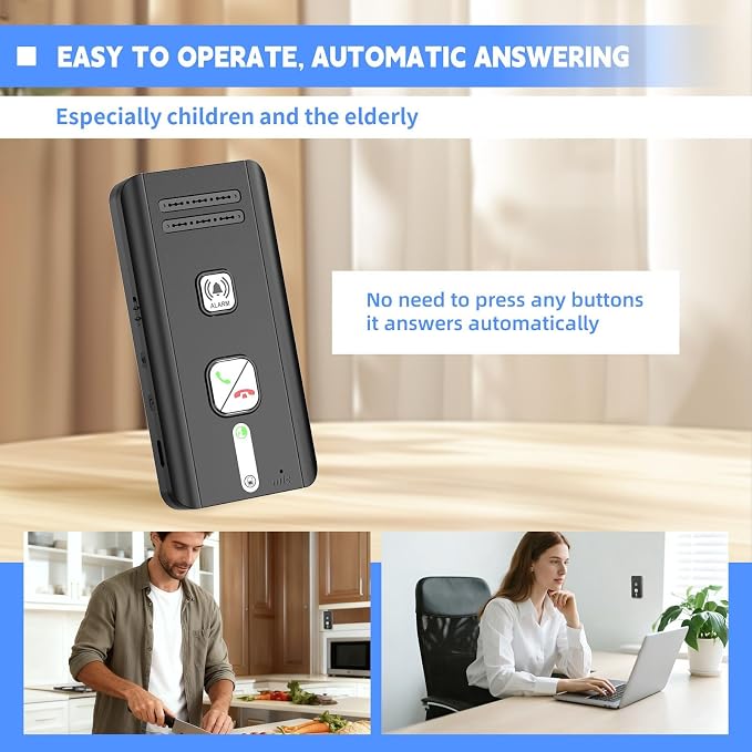 2 Way Intercom for Home 2026 Upgraded, Portable Wireless Intercom System for House with 5 Level Volume and Ringtones Adjustment Rechargeable for Hospital Hotel Office Business 3 Pack(Black)