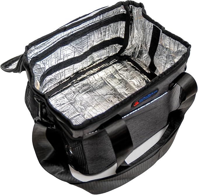 Hot Drink Carrier 12V DC Electric Heated Lunch Bag, +4 Cups Drink Carrier for Delivery Insulated Drink Caddy with Handle and Shoulder Strap, Adjustable Dividers, Beverages Carrier Tote Bag.