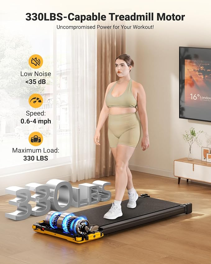 THERUN Dual-Sided Walking Pad Treadmill with 5%/10% Incline, Easy-Flip 2-in-1 for Walking & Foot Massage, 330 LBS, Ultra-Quiet Under Desk Machine with Remote & LED Display for Home & Office Use