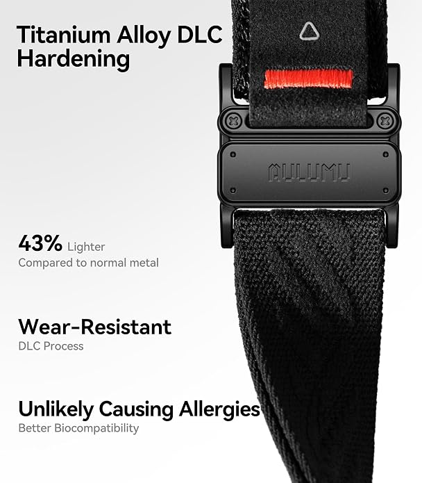 Aulumu CS03 Titanium Galaxy Watch Ultra (2025/2024) 47MM Snap Functional Buckle Band | Luxury Embossed Texture Knit | Quick-release Design | For Samsung Watch Ultra Bands 47MM