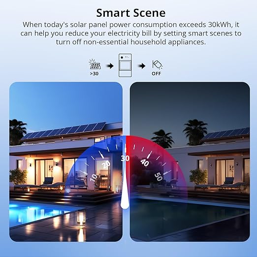 SONOFF POWCT Smart Power Meter, WiFi Connected Switch with Overload Protection, Real-Time Energy Monitoring, LCD Display, Work with Amazon Alexa/Google Home/IFTTT