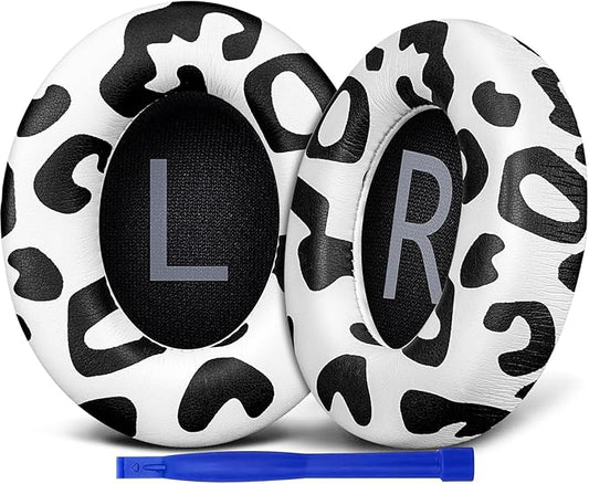 SOULWIT Protein Leather Replacement Earpads for Bose 700 (NC700) Wireless Headphones, Ear Pads Cushions with Softer Protein Leather, High-Density Noise Cancelling Foam, Added Thickness - Snow Leopard