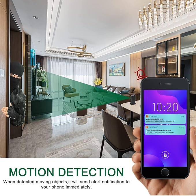 Security Camera WiFi Hidden Spy Camera with USB Charger, Hidden Camera Nanny Cam with Motion Detection Remote Viewing for Baby Pet Elderly Indoor Surveillance