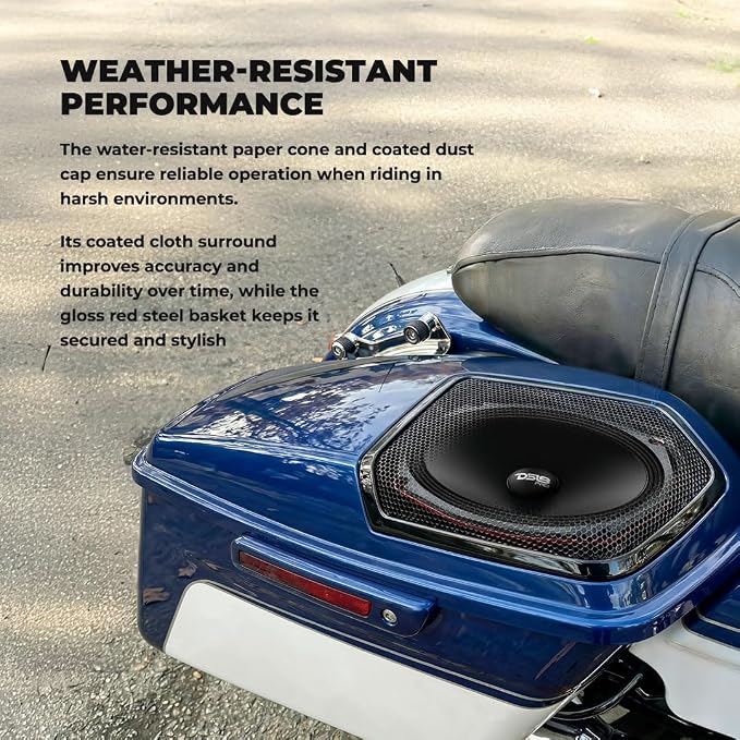 DS18 PRO-SM69.2 6x9 Shallow Water Resistant Cone Mid-Range Loudspeaker 500W Max Power, 250W RMS, 2 Ohms - Perfect for Motorcycle Applications (1 Speaker)