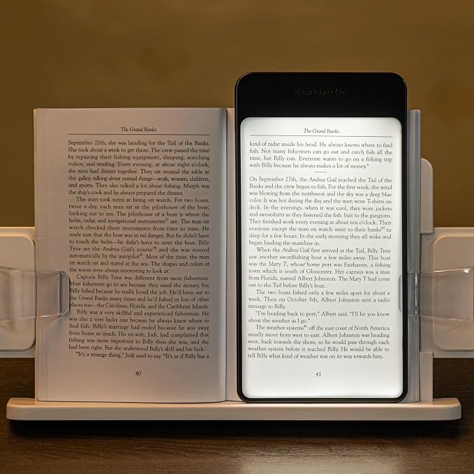 Plus Book Light, LED Reading Light, USB Rechargeable, Warm & Cool Tone, Portable Cordless Lamp for Bedtime Reading (Warm LED)