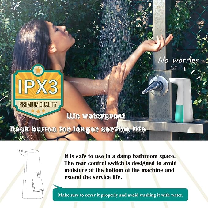 Automatic Foaming Soap Dispenser Suitable for bathrooms and Kitchens (White)