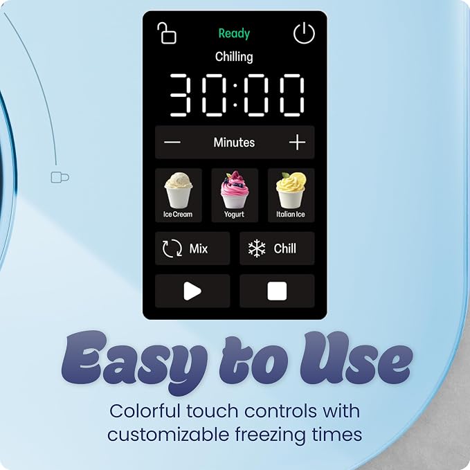 Iceman by Chefman Trio Ice Cream Maker | No Pre-Freezing with Built-In Compressor | for Ice Cream, Froyo, Sorbet, Sherbet, Italian Ice, Frozen Yogurt & More | (2) 20oz Containers & Lids