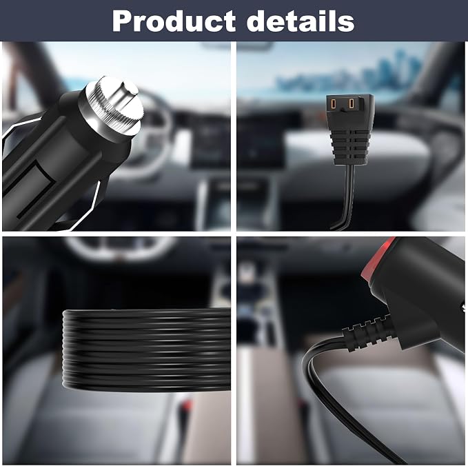 Car Charger for Car Refrigerator Compatible with Alpicool, Bodega, Euhomy, BougeRV, ARB, ICECO, Setpower, JoyTutus Car Refrigerator Power Cord