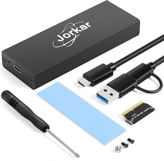 External USB-C 3.2 SSD Enclosure for MacBook Air/Pro 12+16 PIN SSDs, Hard Drive Reader for A1466 A1465 A1502 A1398 SSDs mid 2013-2017, Portable Mac SSD to USB C Adapter Case
