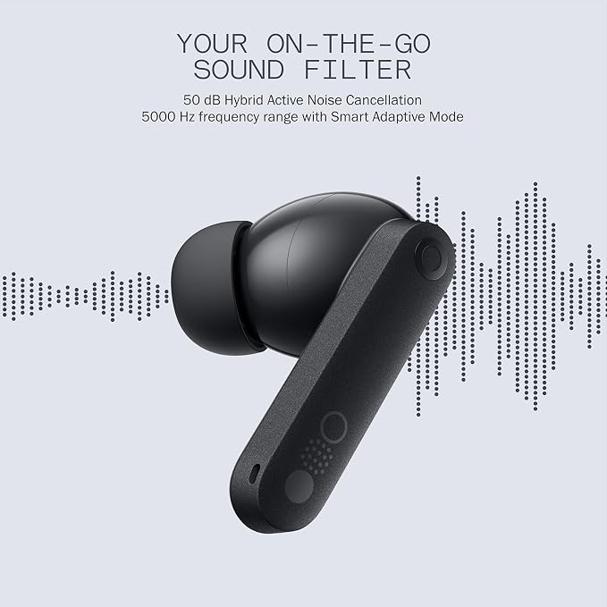 CMF Buds Pro 2 Wireless Earbuds with Smart Dial, 50dB Hybrid Noise Cancelling Earbuds Wireless Bluetooth 5.3, 11mm Bass with LDAC, 6 Hi-Res Audio Mics, 43H Playtime, Fast Charging Case, Blue