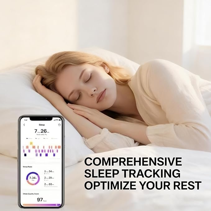 Retro Bluetooth Smart Ring for Women Fitness Tracker Ring with Heart Rate, Sleep Monitoring, Blood Oxygen, Step Counting for iOS and Android (Purple, 8#)
