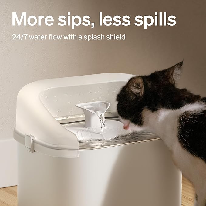PETLIBRO Splash Shield for 3L Dockstream 2 Cat Water Fountain, Spill Guard Cover Compatible with PLWF106, PLWF116, PLWF305, Easy-Clean Pet Fountain Accessory